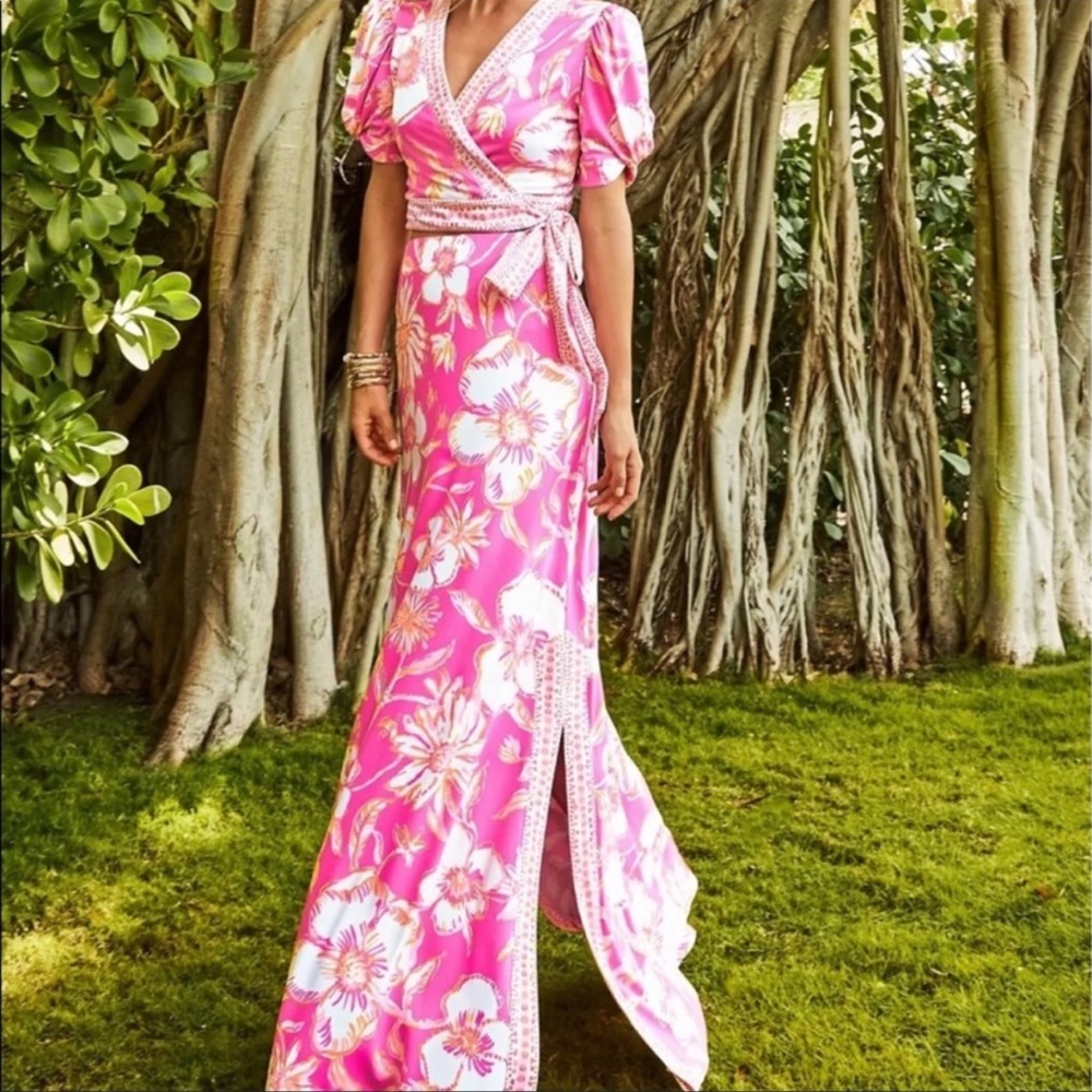 Lilly Pulitzer Sailynn Floral 2 piece maxi dress set